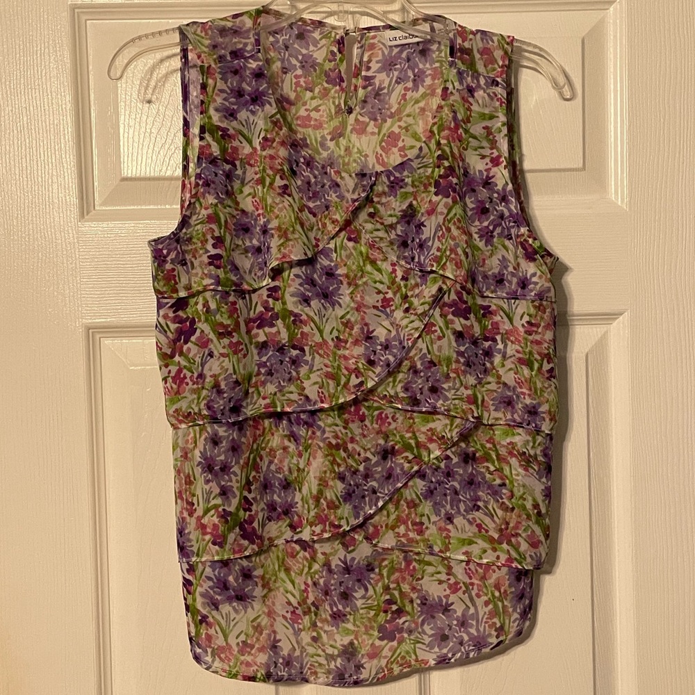 Liz Claiborne Layered Floral Tank